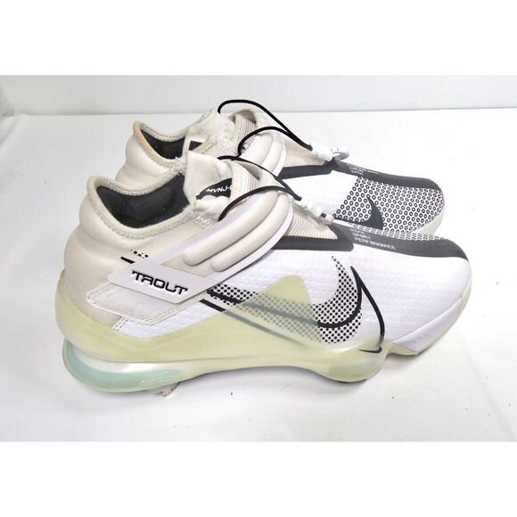 Nike Force Zoom Mike Trout 27 Baseball Cleats White Black C13134-102 Men Size 10 - Picture 4 of 9
